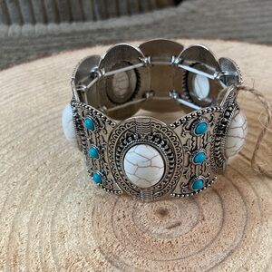 Silver and Turquoise Bracelet